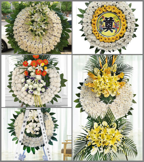 湖南岳阳岳阳县筻口镇九峰村花圈速递